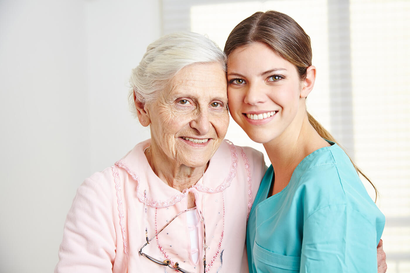Luluz Healthcare caregiver with a service user